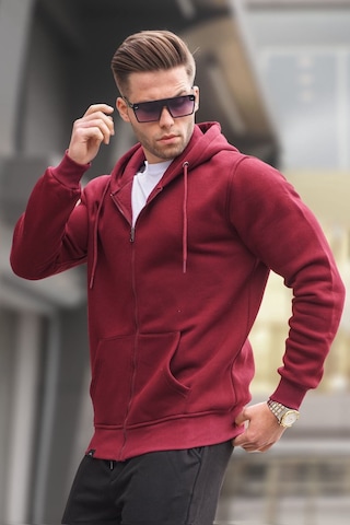 Madmext Bordo Kapüşonlu Regular Fit Erkek Sweatshirt 6033 Bordo