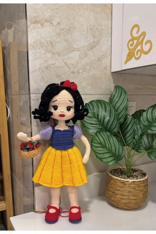 Pamuk Prenses Amigurumi Bebek 36 Cm 001