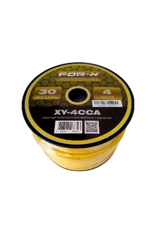 For-x Amfi Tesisat Güç Kablosu 4GA - XY-4 CCA 5 Metre Oto Anfi 4GA Power Kablosu