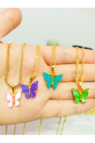 Hifa Diamond Kolye Kelebek Modeli 90971323 Altın