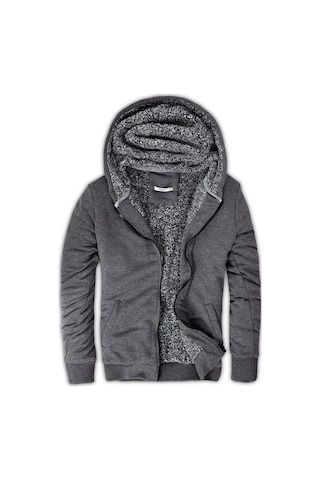 Buratti Içi Kürklü Kapüşonlu  Slim Fit Erkek Sweat 575708 Antrasit