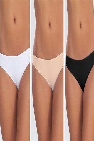Çift Kaplan Kadın İzsiz Slip 5'li Paket 621 - L Çok Renkli