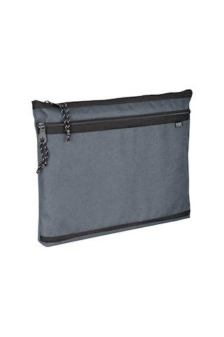 Jacbag Dual Zip Folder -iki Bölmeli Dosya Çanta A4 Dual Zip Folder-gri Tek Renk