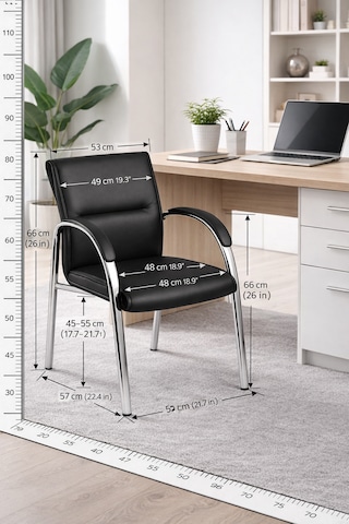 Ofis Misafir Bekleme Koltuğu Büro Sandalyesi Büro Koltuğu Krem