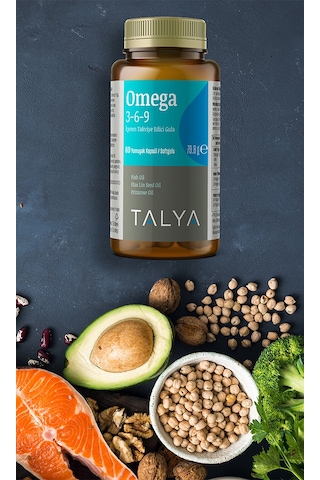 Talya Omega 3-6-9 İçeren Takviye Edici Gıda Balık Yağı 60 Yumuşak Kapsül