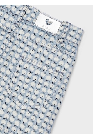 Kız Çocuk Bağcıklı Etek - A. Mavi Bej