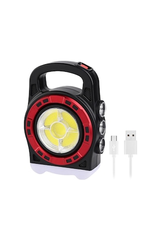 Powermaster Hb-6678c Cob Ledli 20 Watt 3 Kademeli Şarjlı Usb Çıkışlı Solar Lamba 1 ADET