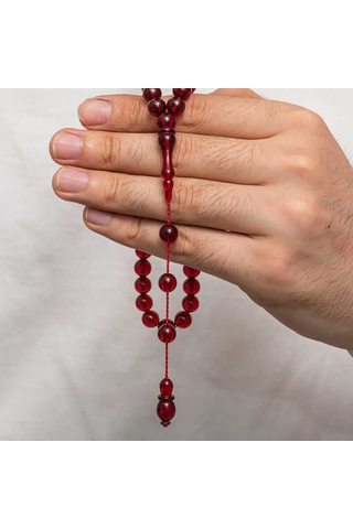 Yuvarlak Sıkma Kehribar Tesbih 30836026