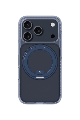 Apple Uyumlu iPhone 17 Pro Kılıf M-safe Özellikli Airbagli Standlı Amazingthing Titan Pro Magspin Kapak Mavi Mavi