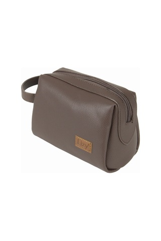 Lizy 1050 Suni Deri Clutch Çanta, Traş / Makyaj Çantası Çok Renkli