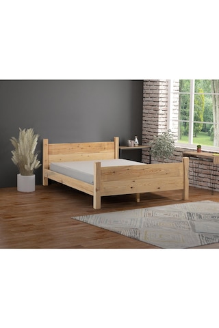 Melani İthal Çam Masif Ahşap Karyola 120x200