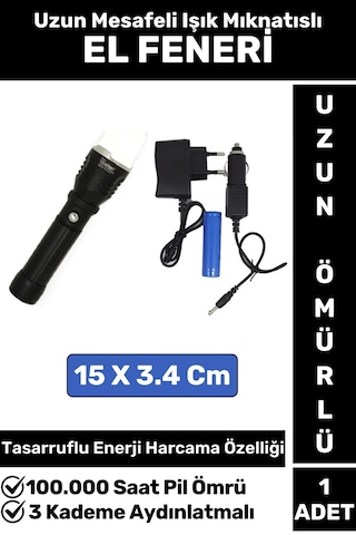 Özel Kamp Avcı Balıkçı Deprem 3 Kademeli Flaşörlü Mıknatıslı Güçlü Beyaz Işık Güvenlik El Feneri Çok Renkli