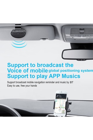 Jeehugo Sp11 Araç Bluetooth免提 Telefon - Güneşlik Tipi - Yüksek Kaliteli Sesli Konuşma - 10m Menzil - 10 Saat Çalışma Süresi