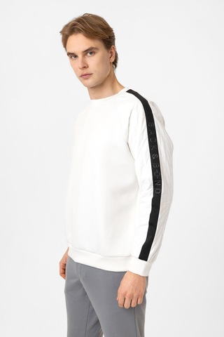 Backandbond Regular Fit Bisiklet Yaka Sweatshirt Beyaz