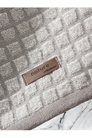 Cotton Box 4'lü Jakarlı Havlu Seti Nature Kahve-Bej 50x90