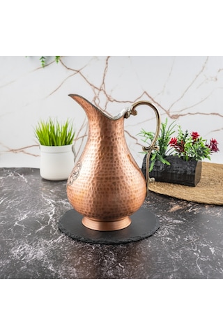 Dmt Copper Gaziantep Bakır El İşlemeli Otantik Sürahi