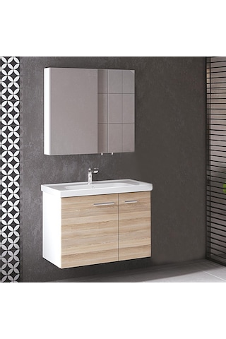 Denko Terra 80 Cm Mdf Banyo Dolabı Takımı (Boy Dolabı Hariç) Çok Renkli