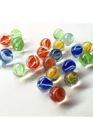 Dofolink 14mm Renkli Cam Boncuklar - 20 Adet - Oyun, Akvaryum Dekorasyonu Ve El İşleri İçin Uygun