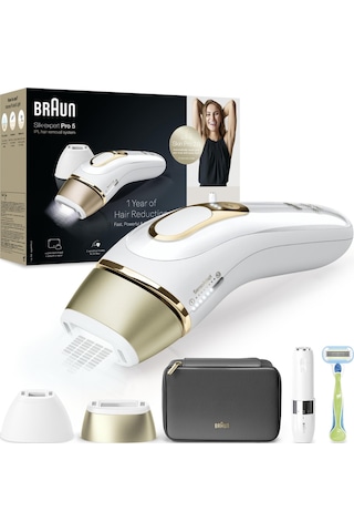 Braun IPL Silk Expert Pro 5 PL5146 2 Başlık İle Tüy Alma Lazer Epilatör + Çanta + Venus Tıraş Bıçağı