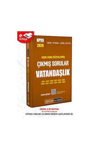 2026 Kpss Genel Yetenek Genel Kültür Konu Konu Düzenlenmiş Tamamı Çözümlü Çıkmış Sorular Vatandaşlık E-kitap