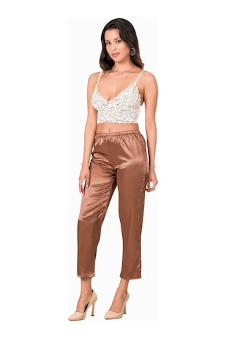 Hepsine Rakip Kadın İp Askılı Bralet Saten Pantolon Pijama Takımı Altüst Gecelik 001