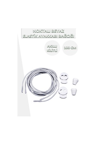 Lucky Akıllı Kilitli Elastik Noktalı Ayakkabı Bağcık 100 Cm 001