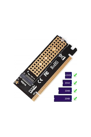 Maxgo 3141 M.2 Nvme Ssd Ngff To Pcie 3.0 X16 Adaptör M Key Kart Çevirici Dönüştürücü