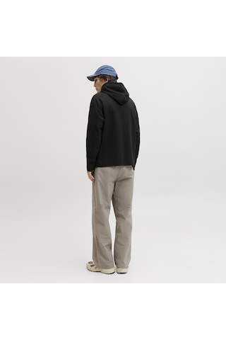 Jack & Jones Erkek Relaxed Fit Kapüsonlu Sweatshirt - Base - 12289209 Siyah