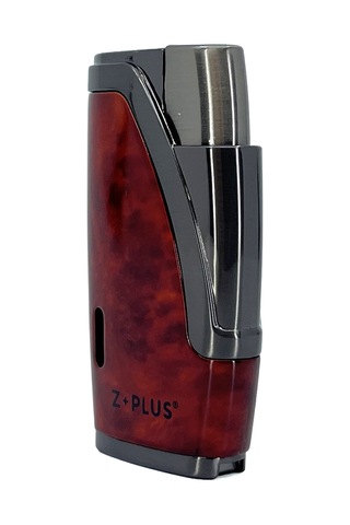 Z+plus Çift Torch Alevli, Entegre Delicili Punch Lüks Puro Çakmağı - Maun & Füme