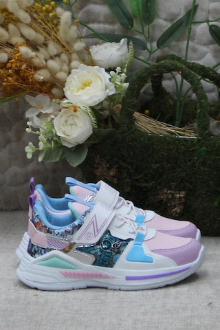 M.p 242 3325 Beyaz Mor Rahat Hafif Kız Çocuk Ayakkabı 001