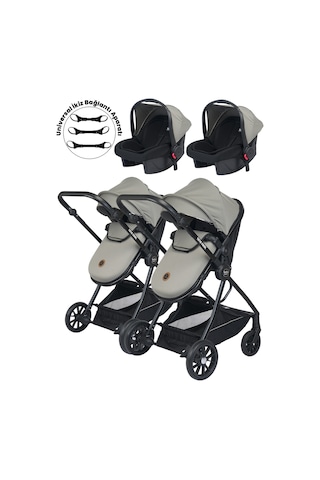 Baby Home 1010 Ayrılıp Birleşebilen Travel Sistem İkiz Bebek Arabası