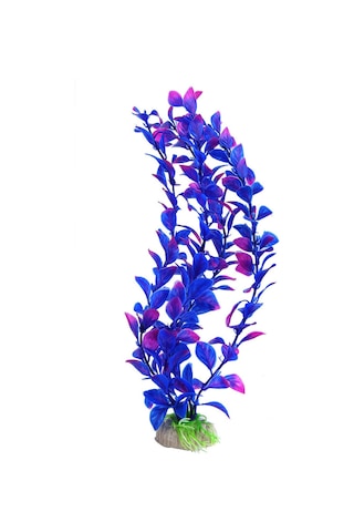 Xindoker 25 Cm Mor Plastik Yapay Akvaryum Bitkisi - Balık Tankı Dekorasyonu, Kolay Temizlenebilir, Solmayan