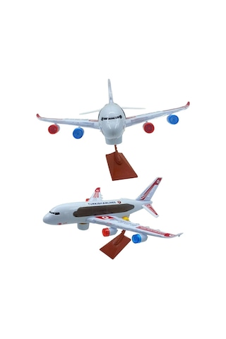 Türkish Airlines A330 Oyuncak Uçak Büyük Boy Sesli Işıklı Müzikli Uçak 40cm.