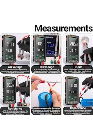 Xinxin 683 Dokunmatik Ekran Ncv İndüksiyon Multimetre Xinxin Yüksek Hassasiyetli Akıl Aralığı Yanmaya Dğ. Ölçüm Cihazları 44773543