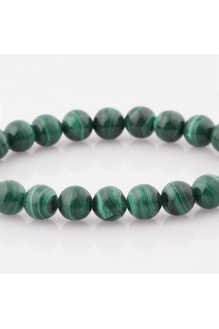 Tesbih Sakarya Malakit Taşı Doğaltaş Unisex Bileklik Yeşil