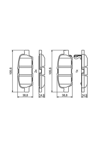 Nissan Juke 1.5dci 2010-2019 Bosch Arka Balata K9k