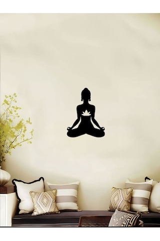 Duvar Süsü Lazer Kesim Dekoratif Ahşap Budha Lotus