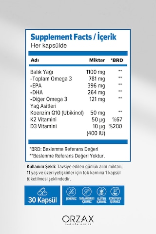 Ocean Pulse Balık Yağı 30 Kapsül