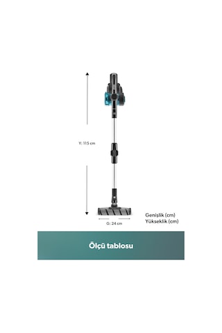 Homend Dustrider 1264H Şarjlı Turbo Başlıklı Dikey Süpürge