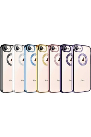 Apple Uyumlu iPhone Se 2020 Kılıf Kamera Korumalı Logo Gösteren Zore Omega Kapak