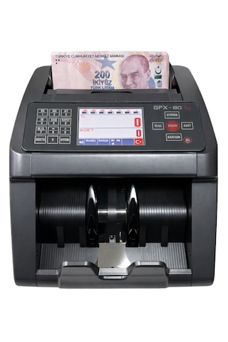 Pro New 80 Karışık Para Sayma Makinesi, Tl Ve Euro Karışık, Usd Adet Sayım + Müşteri Ekranı