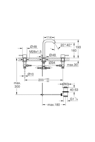 Grohe Essence 3 Delikli Lavabo Bataryası 20296001