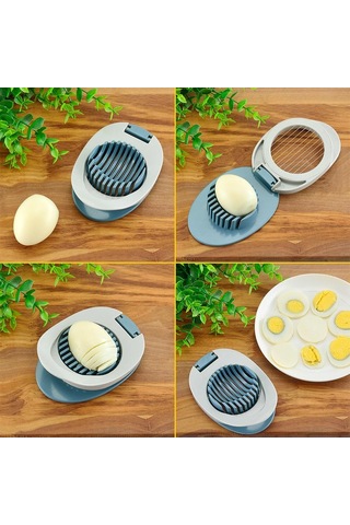 Sarı Çok Fonksiyonlu Yumurta Dilimleme Bölüm Kesici Bölücü Plastik Yumurta Ayırıcı Kesim Yumurta Cihazı Yaratıcı Yumurta Kesici Aletler Mutfak Gadget Sarı