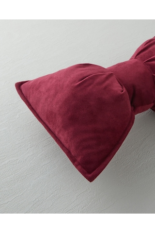 English Home Fiyonklu Dekoratif Kırlent Bordo Bordo