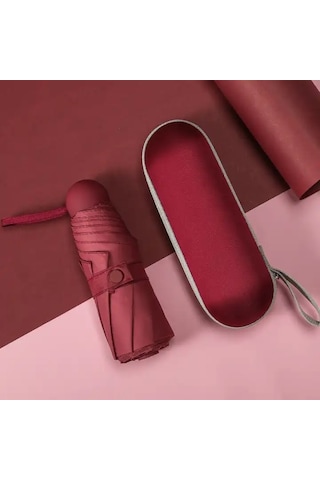 Blisspremium Özel Kılıflı Bordo Şemsiye Bordo