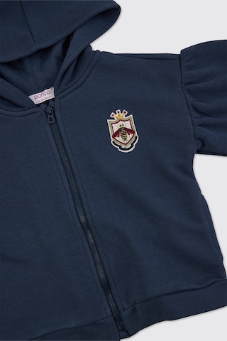 Panço Kız Bebek Fermuarlı Lacivert Sweatshirt