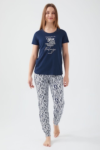 Pierre Cardin 8611 Kadın Kısa Kol Pijama Takım Lacivert