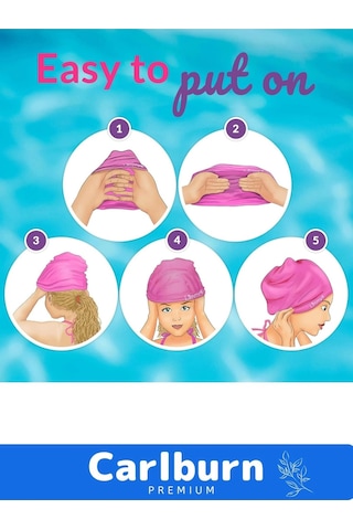 Premium Su Geçirmez Silikon Yüzücü Havuz Ve Deniz Bonesi Elastik Yüzme Şapkası 2'li Set Çok Renkli