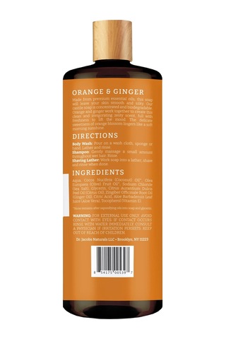 Dr. Jacobs Naturals Portakal Ve Zencefil Özlü Bitkisel Duş Jeli 946ml Portakal