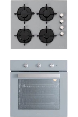Silverline BO6503S01 - CS5335S01 Gri Cam Ankastre Set